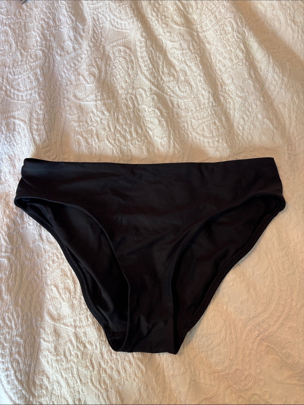 Lululemon Women's Black Bikini Bottom - Classic High-Rise Swim Brief